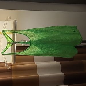 Under armour tank top, size medium, green leopard print, worn once!